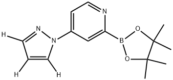 4-(1H-pyrazol-1-yl-d3)-2-(4,4,5,5-tetramethyl-1,3,2-dioxaborolan-2-yl)pyridine 구조식 이미지