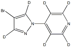 4-(4-bromo-1H-pyrazol-1-yl-3,5-d2)pyridine-2,3,5,6-d4 구조식 이미지