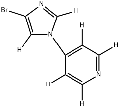 4-(4-bromo-1H-imidazol-1-yl-2,5-d2)pyridine-2,3,5,6-d4 Structure