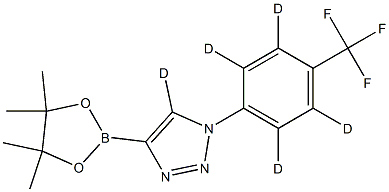 4-(4,4,5,5-tetramethyl-1,3,2-dioxaborolan-2-yl)-1-(4-(trifluoromethyl)phenyl-2,3,5,6-d4)-1H-1,2,3-triazole-5-d Structure