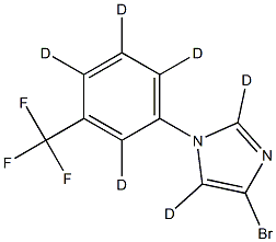 4-bromo-1-(3-(trifluoromethyl)phenyl-2,4,5,6-d4)-1H-imidazole-2,5-d2 Structure