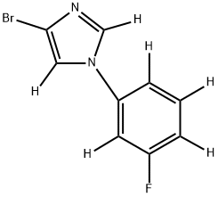 4-bromo-1-(3-fluorophenyl-2,4,5,6-d4)-1H-imidazole-2,5-d2 Structure