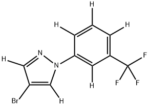 4-bromo-1-(3-(trifluoromethyl)phenyl-2,4,5,6-d4)-1H-pyrazole-3,5-d2 Structure