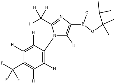 2-(methyl-d3)-4-(4,4,5,5-tetramethyl-1,3,2-dioxaborolan-2-yl)-1-(4-(trifluoromethyl)phenyl-2,3,5,6-d4)-1H-imidazole-5-d Structure