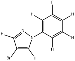 4-bromo-1-(3-fluorophenyl-2,4,5,6-d4)-1H-pyrazole-3,5-d2 Structure