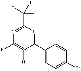 4-(4-bromophenyl)-2-(methyl-d3)pyrimidine-5,6-d2 Structure