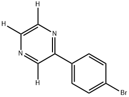 2-(4-bromophenyl)pyrazine-3,5,6-d3 Structure