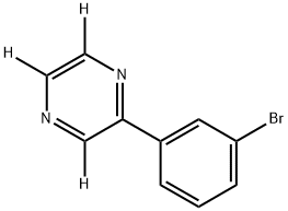 2-(3-bromophenyl)pyrazine-3,5,6-d3 Structure