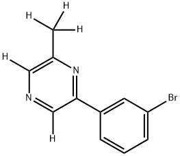 2-(3-bromophenyl)-6-(methyl-d3)pyrazine-3,5-d2 Structure