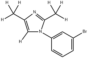 1-(3-bromophenyl)-2,4-bis(methyl-d3)-1H-imidazole-5-d Structure