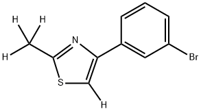 4-(3-bromophenyl)-2-(methyl-d3)thiazole-5-d Structure