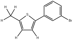 2-(3-bromophenyl)-5-(methyl-d3)thiophene-3,4-d2 Structure