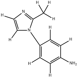 4-(2-(methyl-d3)-1H-imidazol-1-yl-4,5-d2)benzen-2,3,5,6-d4-amine Structure