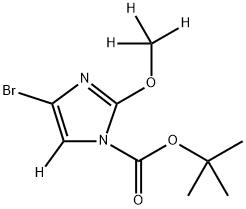 tert-butyl 4-bromo-2-(methoxy-d3)-1H-imidazole-1-carboxylate-5-d 구조식 이미지