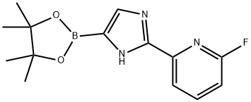 2-fluoro-6-(4-(4,4,5,5-tetramethyl-1,3,2-dioxaborolan-2-yl)-1H-imidazol-2-yl)pyridine 구조식 이미지