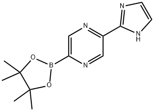 2-(1H-imidazol-2-yl)-5-(4,4,5,5-tetramethyl-1,3,2-dioxaborolan-2-yl)pyrazine 구조식 이미지