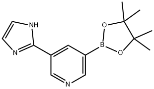 3-(1H-imidazol-2-yl)-5-(4,4,5,5-tetramethyl-1,3,2-dioxaborolan-2-yl)pyridine 구조식 이미지