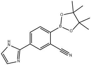 5-(1H-imidazol-2-yl)-2-(4,4,5,5-tetramethyl-1,3,2-dioxaborolan-2-yl)benzonitrile Structure