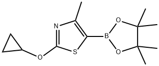 2-cyclopropoxy-4-methyl-5-(4,4,5,5-tetramethyl-1,3,2-dioxaborolan-2-yl)thiazole 구조식 이미지