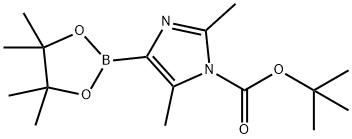 tert-butyl 2,5-dimethyl-4-(4,4,5,5-tetramethyl-1,3,2-dioxaborolan-2-yl)-1H-imidazole-1-carboxylate 구조식 이미지