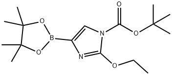 tert-butyl 2-ethoxy-4-(4,4,5,5-tetramethyl-1,3,2-dioxaborolan-2-yl)-1H-imidazole-1-carboxylate Structure