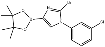 2-bromo-1-(3-chlorophenyl)-4-(4,4,5,5-tetramethyl-1,3,2-dioxaborolan-2-yl)-1H-imidazole Structure