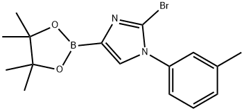 2-bromo-4-(4,4,5,5-tetramethyl-1,3,2-dioxaborolan-2-yl)-1-(m-tolyl)-1H-imidazole 구조식 이미지