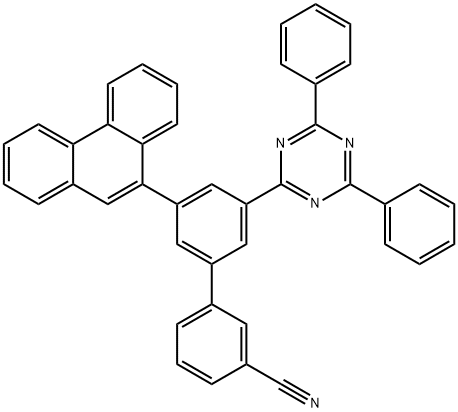 3'-(4,6-Diphenyl-[1,3,5]triazin-2-yl)-5'-phenanthren-9-yl-biphenyl-3-carbonitrile Structure