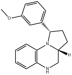 (1S,3aR)-1-(3-methoxyphenyl)-1,2,3,3a,4,5-hexahydropyrrolo[1,2-a]quinoxaline Structure