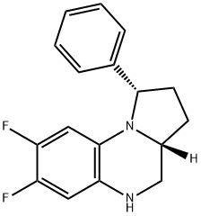 (1S,3aR)-7,8-difluoro-1-phenyl-1,2,3,3a,4,5-hexahydropyrrolo[1,2-a]quinoxaline Structure