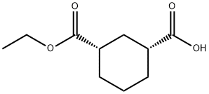 1,3-Cyclohexanedicarboxylic acid, 1-ethyl ester, (1S,3R)- Structure