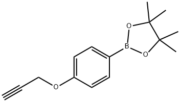 1,3,2-Dioxaborolane, 4,4,5,5-tetramethyl-2-[4-(2-propyn-1-yloxy)phenyl]- Structure