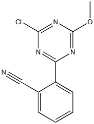 2-(4-Chloro-6-methoxy-1,3,5-triazin-2-yl)benzonitrile Structure