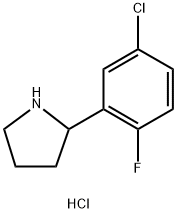 2-(5-CHLORO-2-FLUOROPHENYL)PYRROLIDINE HYDROCHLORIDE 구조식 이미지