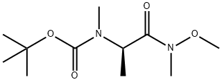 (R)-tert-Butyl (1-(methoxy(methyl)amino)-1-oxopropan-2-yl)(methyl)carbamate Structure