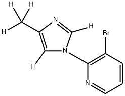 3-bromo-2-(4-(methyl-d3)-1H-imidazol-1-yl-2,5-d2)pyridine Structure