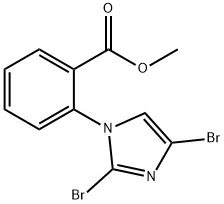 methyl 2-(2,4-dibromo-1H-imidazol-1-yl)benzoate Structure