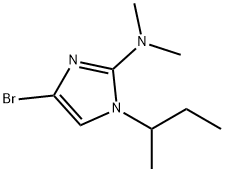 4-bromo-1-(sec-butyl)-N,N-dimethyl-1H-imidazol-2-amine 구조식 이미지