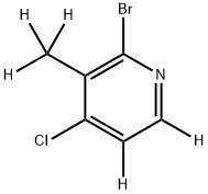 2-bromo-4-chloro-3-(methyl-d3)pyridine-5,6-d2 구조식 이미지