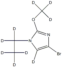 4-bromo-1-(ethyl-d5)-2-(methoxy-d3)-1H-imidazole-5-d Structure