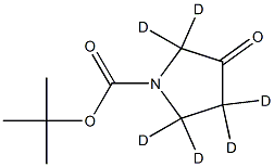 tert-butyl 3-oxopyrrolidine-1-carboxylate-2,2,4,4,5,5-d6 구조식 이미지