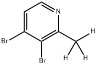 3,4-dibromo-2-(methyl-d3)pyridine Structure