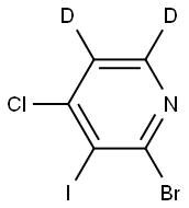 2-bromo-4-chloro-3-iodopyridine-5,6-d2 Structure