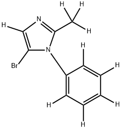 5-bromo-2-(methyl-d3)-1-(phenyl-d5)-1H-imidazole-4-d Structure