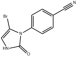 4-(5-bromo-2-oxo-2,3-dihydro-1H-imidazol-1-yl)benzonitrile 구조식 이미지