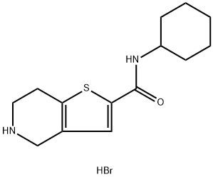 N-CYCLOHEXYL-4,5,6,7-TETRAHYDROTHIENO[3,2-C]PYRIDINE-2-CARBOXAMIDE HBR 구조식 이미지