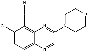 6-CHLORO-3-MORPHOLINOQUINOXALINE-5-CARBONITRILE 구조식 이미지