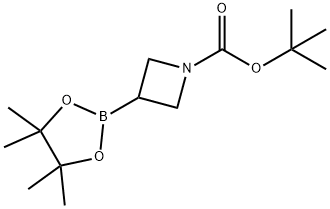 1-Azetidinecarboxylic acid, 3-(4,4,5,5-tetramethyl-1,3,2-dioxaborolan-2-yl)-, 1,1-dimethylethyl ester 구조식 이미지