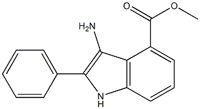 3-Amino-2-phenyl-1H-indole-4-carboxylic acid methyl ester Structure