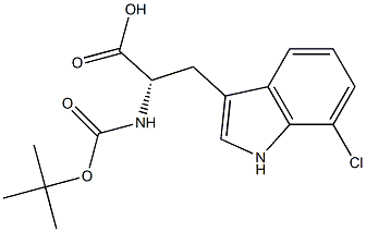 (2S)-2-{[(tert-butoxy)carbonyl]amino}-3-(7-chloro-1H-indol-3-yl)propanoic acid Structure